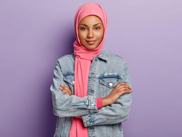 Pink Georgette Hijab