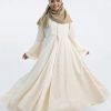 Stylish White Nida Abaya