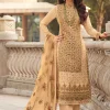 Beige Golden Embroidery Pakistani Suit