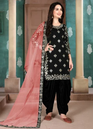 Black Mirror Work Punjabi Suit