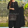 Black Sequence Embroidered Patiala Suit