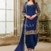 Blue Mirror Work Punjabi Patiala Salwar Suit