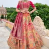 Bright Pink Multi Embroidery Wedding Lehenga Choli