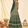 Green Embroidered Festive Anarkali Suit