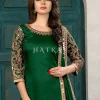 Green Mirror Work Patiala Suit