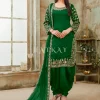 Green Mirror Work Punjabi Patiala Salwar Suit