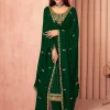 Green Multi Embroidered Georgette Salwar Kameez