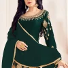 Green Silk Mirror Work Punjabi Suit