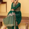 Green Zari Embroidery Traditional Festive Anarkali Suit