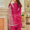 Hot Pink Embroidered Traditional Festive Gharara Suit