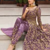 Lavender Embroidered Designer Anarkali Suit