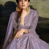 Lavender Golden Embroidered Sharara Suit
