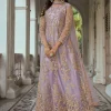 Lavender Golden Embroidery Traditional Anarkali Suit