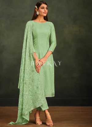 Light Green Embroidery Pakistani Salwar Suit