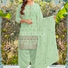 Light Green Sequence Embroidered Patiala Suit