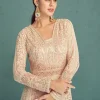 Light Peach Embroidery Traditional Anarkali Suit