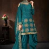 Morpeach Mirror Work Punjabi Suit