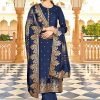 Navi Blue Multi Embroidery Pakistani Suit