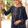 Navy Blue Multi Embroidered Pakistani Pant Style Suit