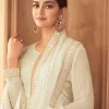 Off White Traditional Embroidered Sharara Suit