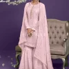 Pale Pink Sequence Embroidered Wedding Style Gharara Suit