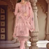 Pink Embroidered Pakistani Pant Style Suit
