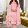Pink Floral Embroidery Pakistani Salwar Kameez