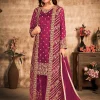 Pink Traditional Embroidered Jacket Style Pant Suit