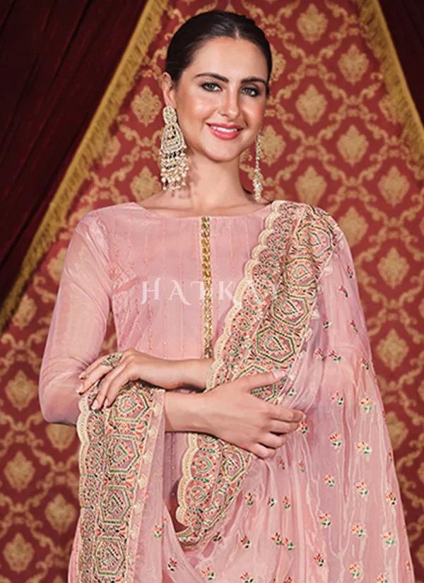 Pink Traditional Embroidered Pakistani Suit