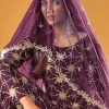 Purple Sequence Embroidered Sharara Suit