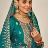 Rama Green Embroidered Traditional Gharara Suit