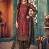 Red And Black Embroidered Pakistani Salwar Suit