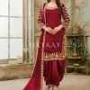 Red Mirror Work Punjabi Patiala Salwar Suit