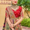 Red Multi Embroidery Wedding Lehenga Choli