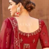 Red Zari And Mirror Embroidered Lehenga Choli