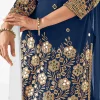 Royal Blue Mirror Work Punjabi Patiala Suit