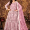 Soft Pink Embroidery Designer Anarkali Suit
