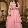 Soft Pink Multi Embroidered Traditional Anarkali Suit