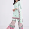 Teal Blue Sequence Embroidery Traditional Gharara Style Suit