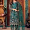 Teal Green Embroidered Pakistani Salwar Suit