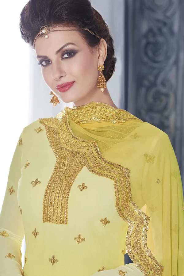 Yellow Designer Punjabi Suit