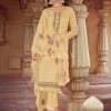 Yellow Embroidered Pakistani Pant Style Suit