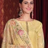 Yellow Floral Embroidered Pakistani Suit