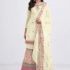 Yellow Sequence Embroidery Traditional Gharara Style Suit