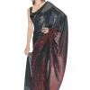 Black And Red Sequence Embroidery Georgette Saree