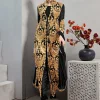 Black Embroidered Jacket Style Pant Suit