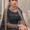 Black Multi Embroidered Traditional Palazzo Suit