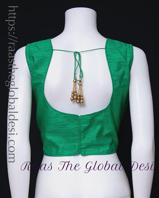 designer Silk blouses with stylish work over Blouse.