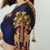 Designer pure silk blouse with heavy embroidery work hand work