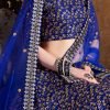 Blue Art Silk A Line Lehenga Wedding Wear